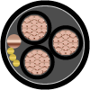 Cu Tray Cable,XHHW-2 Insulation,PVC Jacket